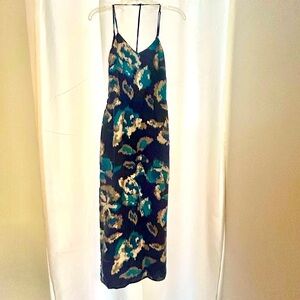 Silk Summer Midi Dress Size XS.